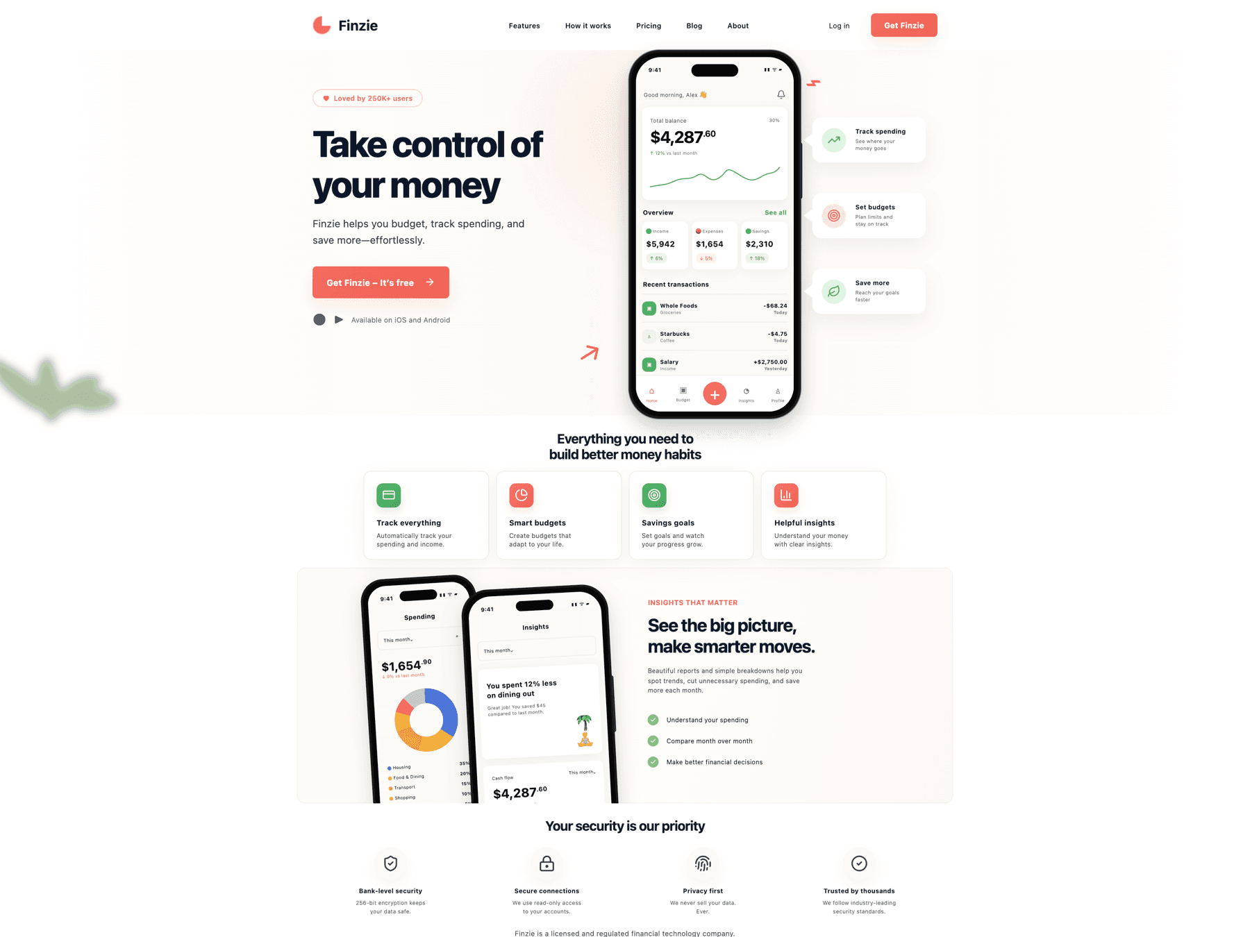 Finzie interface concept